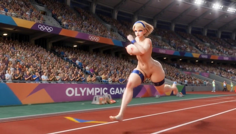 Stories&Anime: Olympic Sex Champion 3D Blonde Teen Big Tits Ass Workout Fuck