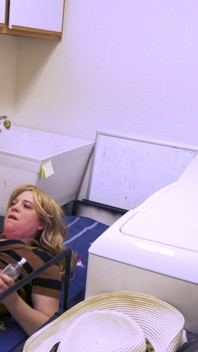 Stepmom Caught Masturbating on the Dryer Gets Fucked in the Ass