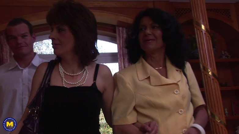 Mature NL: Quattro donne mature pelose stanno facendo una festa sessuale