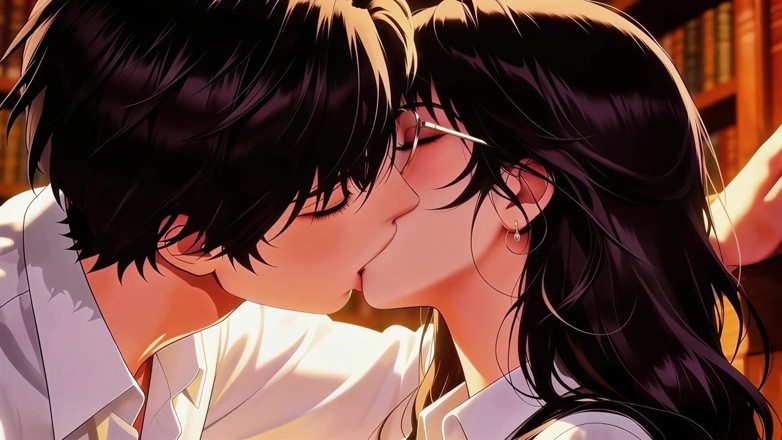 AI-JOE: Gap Moe gafas mujer hermosa, la sesión de estudio privado...