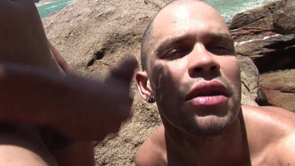 Interracial Bareback Channel: Two straight Latino muscle boy fucking raw in the beach