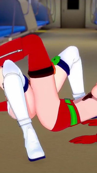 Asuka and Rei Lesbian Scissoring Topless - Neon Genesis Evangelion Hentai Parody