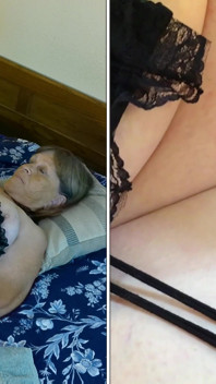 Bir nine highlander'ın ön sevişmesi ve dildo sikişi