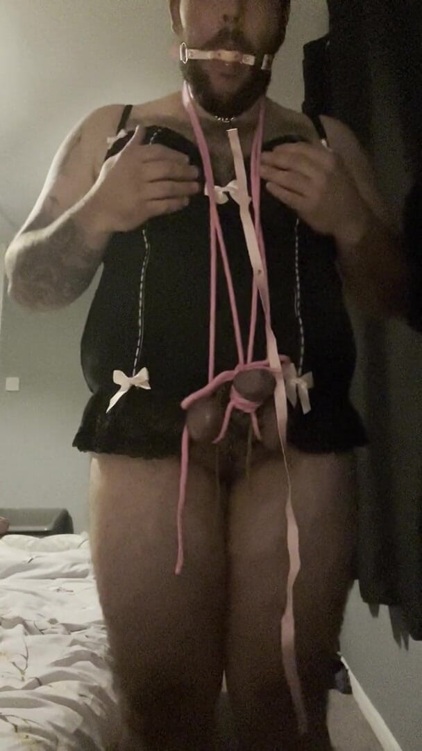 Shaun Cbt: Crossdress Cock and Ball Bondage