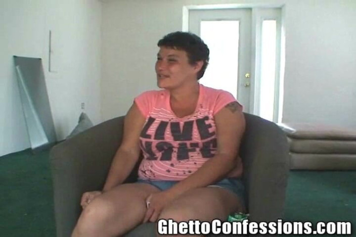 Ghetto Confessions: Huge Tits Lezbo Hair Street Whore Outta Onto My Dick!