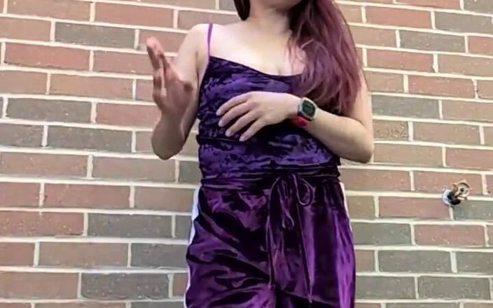 JasmineJade: Morning Smoke in My Purple Velour Outfit