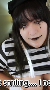 Slutty Mime Tries to Make Man Smile