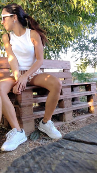 Big Slut Known on the Cycle Path Gets Fucked on the Bench but the Tractor Ruins Everything