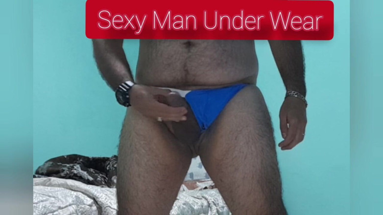 Davidandrexxx: Sexy blue underwaear to masturbate until cumm