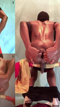 Enema anal - fickt tief nasses wasser mit einem buttplug in mund und arsch