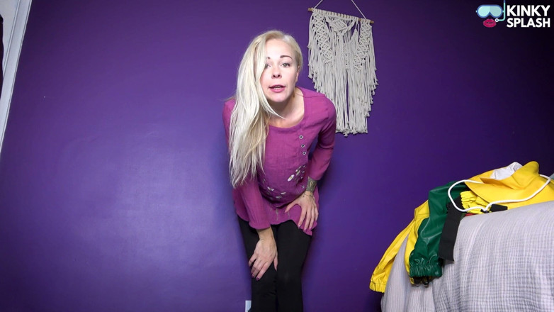 UKCuteGirl Lucy Lauren: Mẹ kế mặc quần áo mưa &amp; waders - còng tay &amp; không sờ...