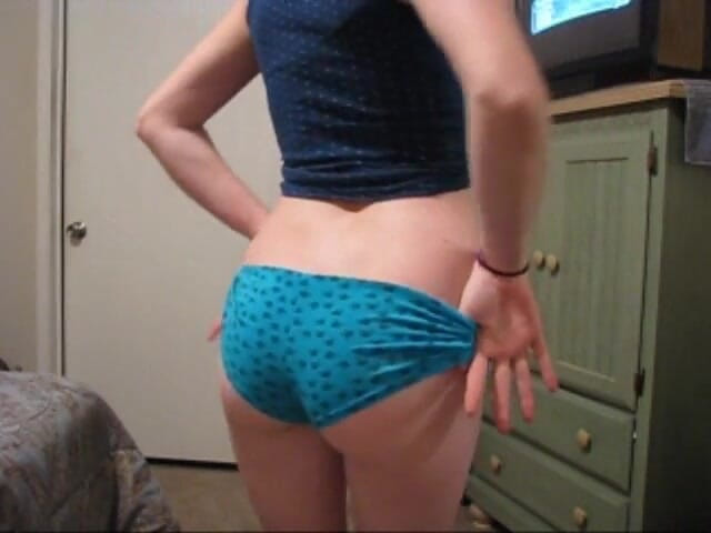 Femdom Austria: Teen shows off her panties