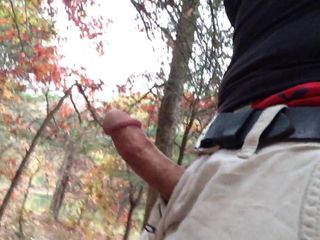 Tjenner: Sagging în My Ae Boxers, Eu sunt masturbare-off în pădure și cumming lângă...