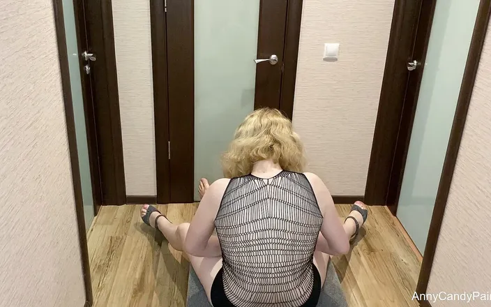 AnnyCandyPainboy: Girl jerks off a dick and sit on a dick...