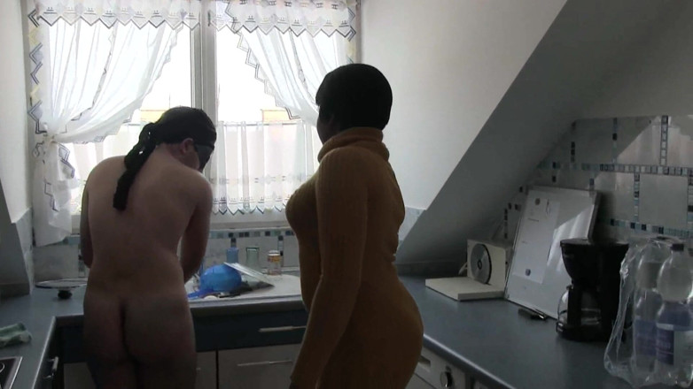 Femdom Austria: 그녀의 부엌 청소