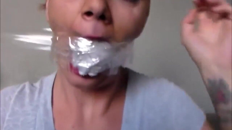 Selfgags classic: Sock stifled gag talk!