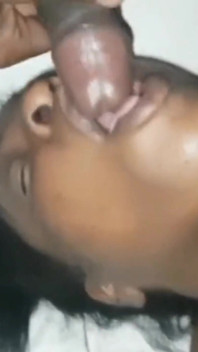 BBC Stroking His Hard Cock Sucking His Balls Cumming in My Mouth