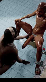 3D BBW Mature MILF Teasing the Old Big Dick to Fuck Her Wet Pussy
