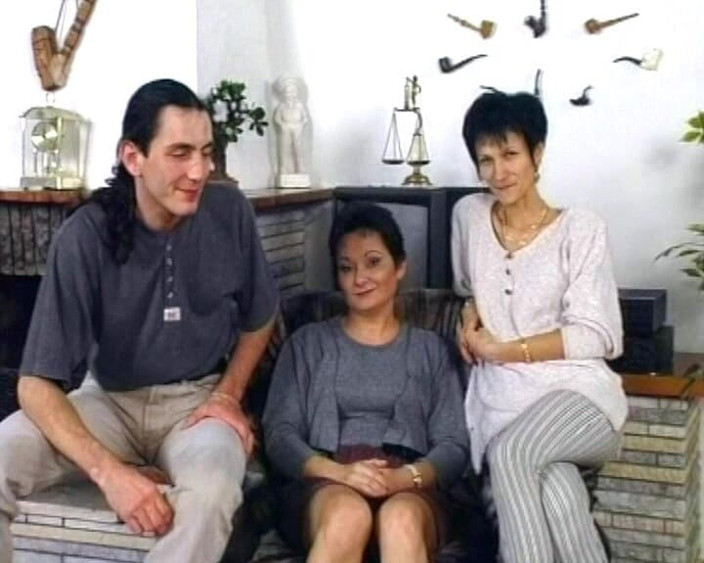 Deutscher hardcore: Almanya'dan şişman ve yaşlı kadın ağzına boşalmak istiyor