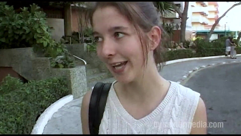 Sextermedia by Pete: Dark Blonde Teen Girl Shyly Shows Her Pussy