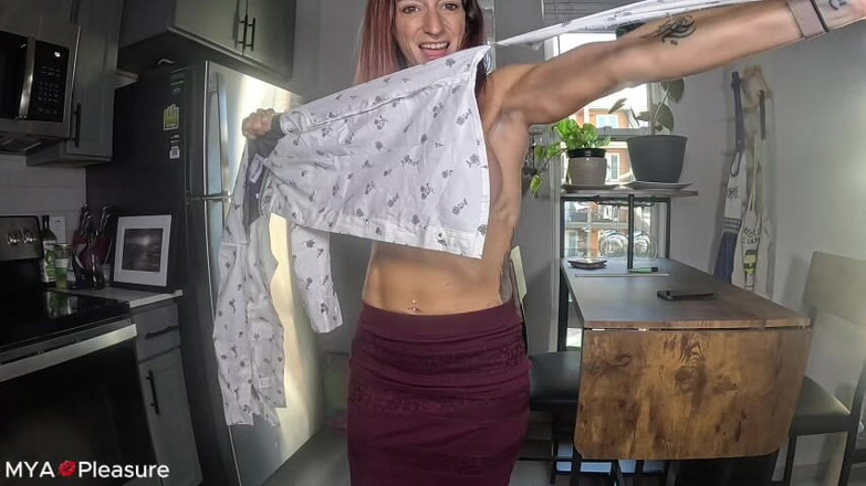 MYA Pleasure: Mya Gym Interview with Flexing and Shirt Ripping