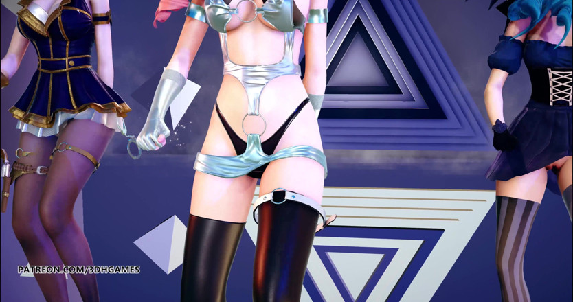 3D-Hentai Games: Zvonurile Seraphine Gwen Caitlyn - striptease sexy