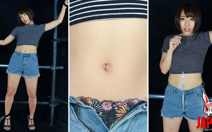 Japan Fetish Fusion: Restrained Miku Abeno's Navel in the Dark