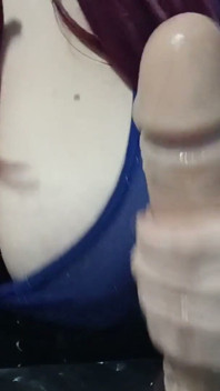 Hot Young MILF Playing with a Big Cock Dildo