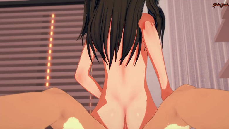 Hentai Smash: Tohsaka Rin melakukan 69 sebelum menunggang zakar di sofa - Hentai Fate/Stay...