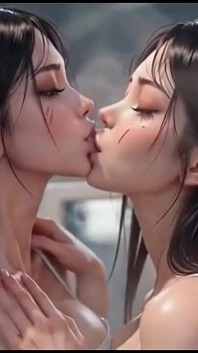 Kiss Video, Cute Nurse Women Kissing Together