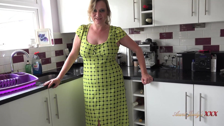 Aunt Judy's XXX: 46yo Busty MILF Housewife Nel - Kitchen POV Suck &amp; Fuck