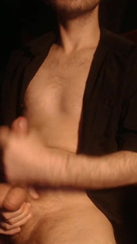 Nude Man Pumping Big Fucking Cock in Room