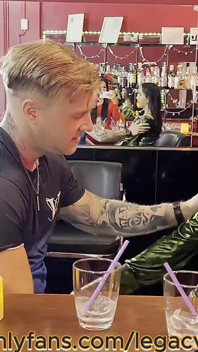 Sexy Petite Big Cock Asian Ladyboy Fucks with Big Ass Pornstar in the Bar