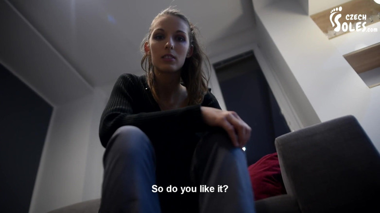 Czech Soles - foot fetish content: At giantess Eliška's huge feet