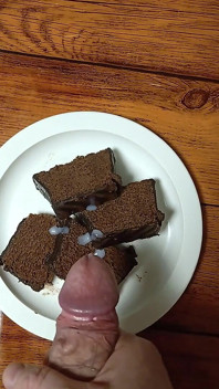 schokoladenkuchen mit sperma
