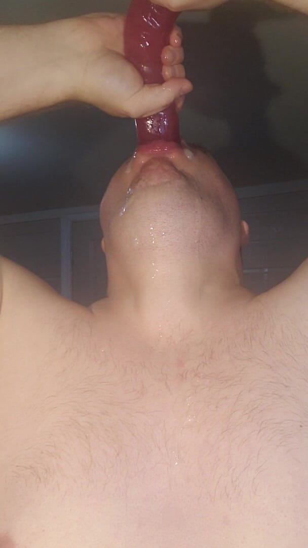 Charlieboy69: Deepthroat dildo berganda 18 inci dengan purple berganda
