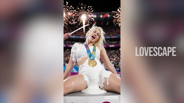 Lovescape: Gold-medal Fuck Fest - Athletes Filled Deep on the Track