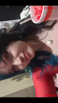 I think I like it with my blue hair 