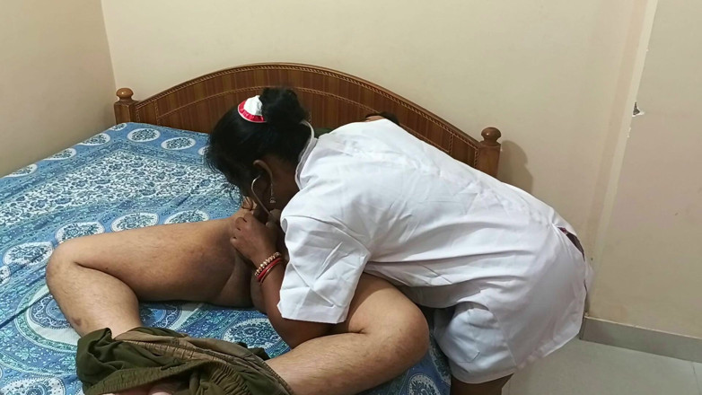 Popmini: Beautiful Hospital Nurse Seema Nicely Blowjob and Romantic Sex with...