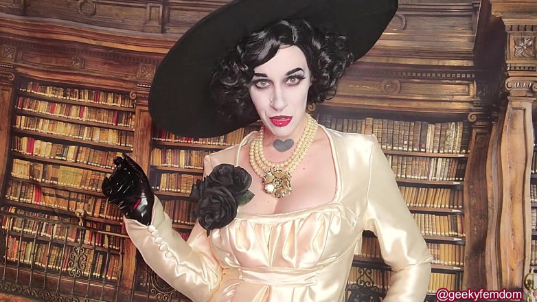 Geeky Femdom: Doamna Dimitrescu - instrucțiuni de masturbare mondială