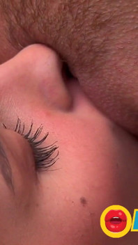 Big tits blonde and small tits brunette have lesbian sex
