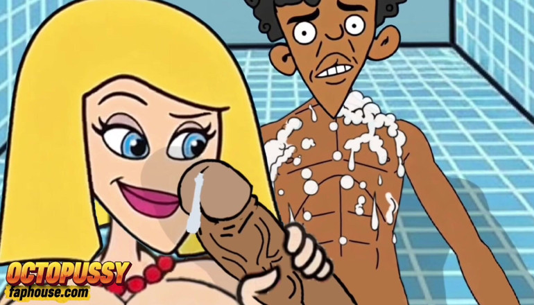 Octopussy Lovers Club: Sex-hungry Stepmom Joins Her Stepson in the Shower. Cartoon