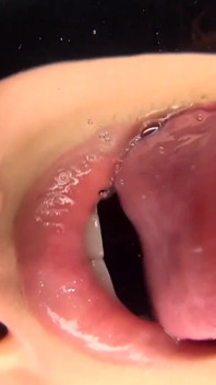 POV Drooling Tongue Kisses on Glass - Reia Hoshino Falls From Rich Girl Princess to Spit Feral, Still in Her College Uniform.