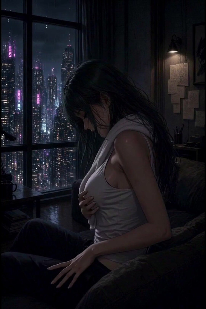 Wertstofsamler: อนิเมะ Green-haired Cyberpunk Rain Window เย็ด