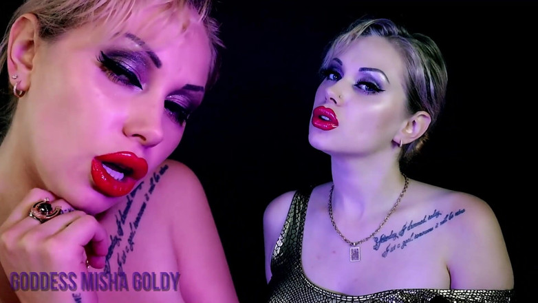 Goddess Misha Goldy: 2 par förföriska läppar - Dubbel attraktionskraft!