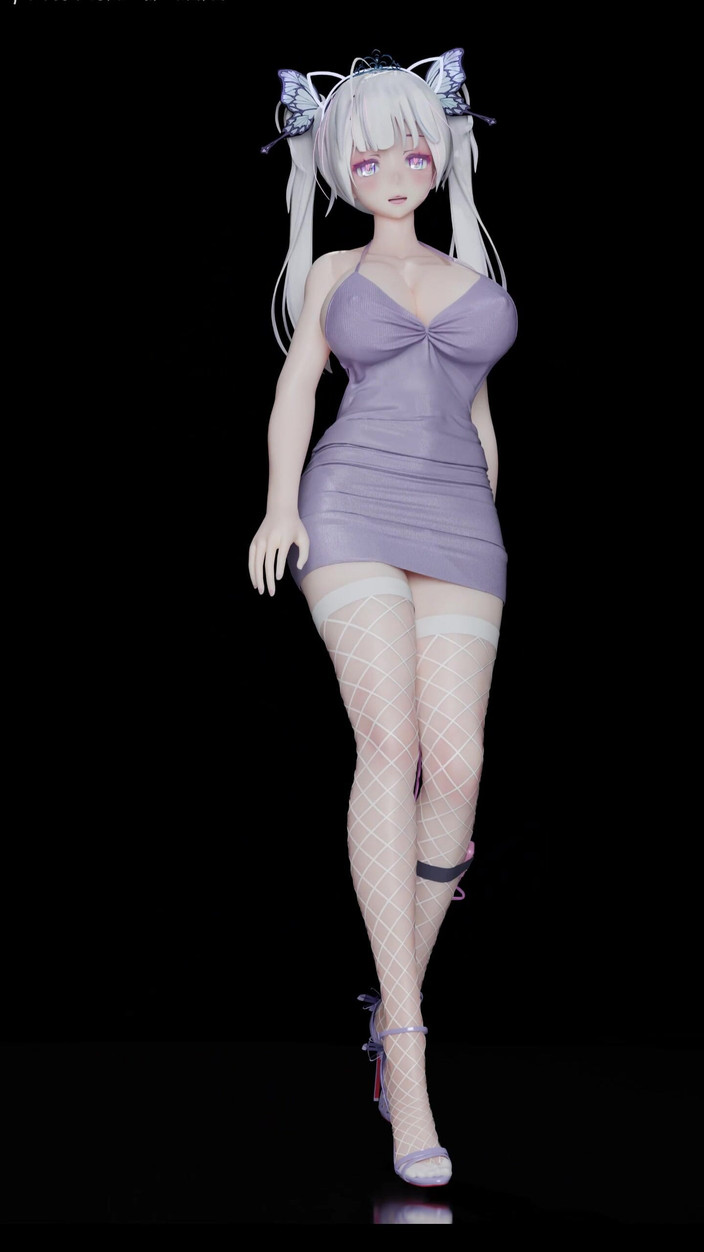 MikuMotion: Exid - medias de rejilla blancas rosas calientes; Tapón trasero; Colas...