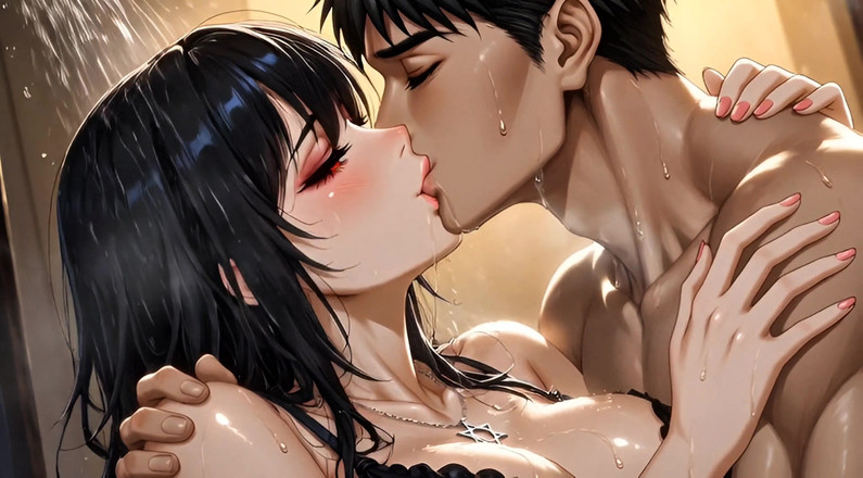 Stories&Anime: Ibu tiri menyelangkang untuk ciuman lidah dalam yang berantakan