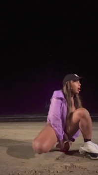 I Went Out for a Walk to the Beach and Had to Take a Break by Cumming a Lot of Milk on the Sand