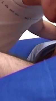 Amateur hairy chick gets her mouth jizzed