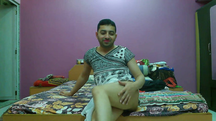 Cute & Nude Crossdresser: Dirty sissy crossdresser femboy Sweet Lollipop in a long side...